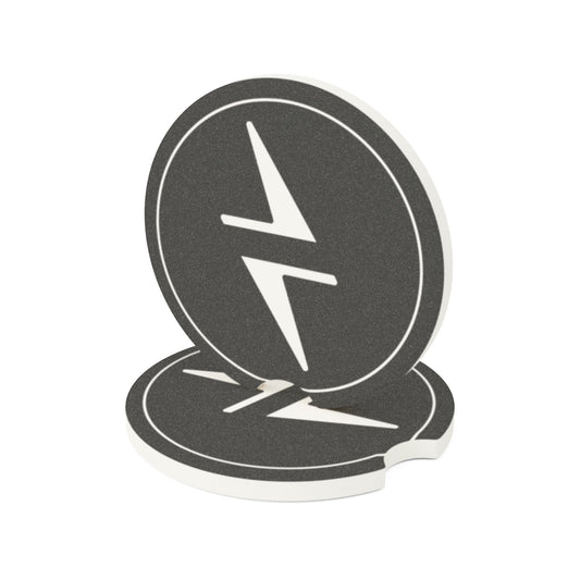 Hekili Thunder Drink Coasters for Car and Truck Cup Holders, Absorbent Soapstone
