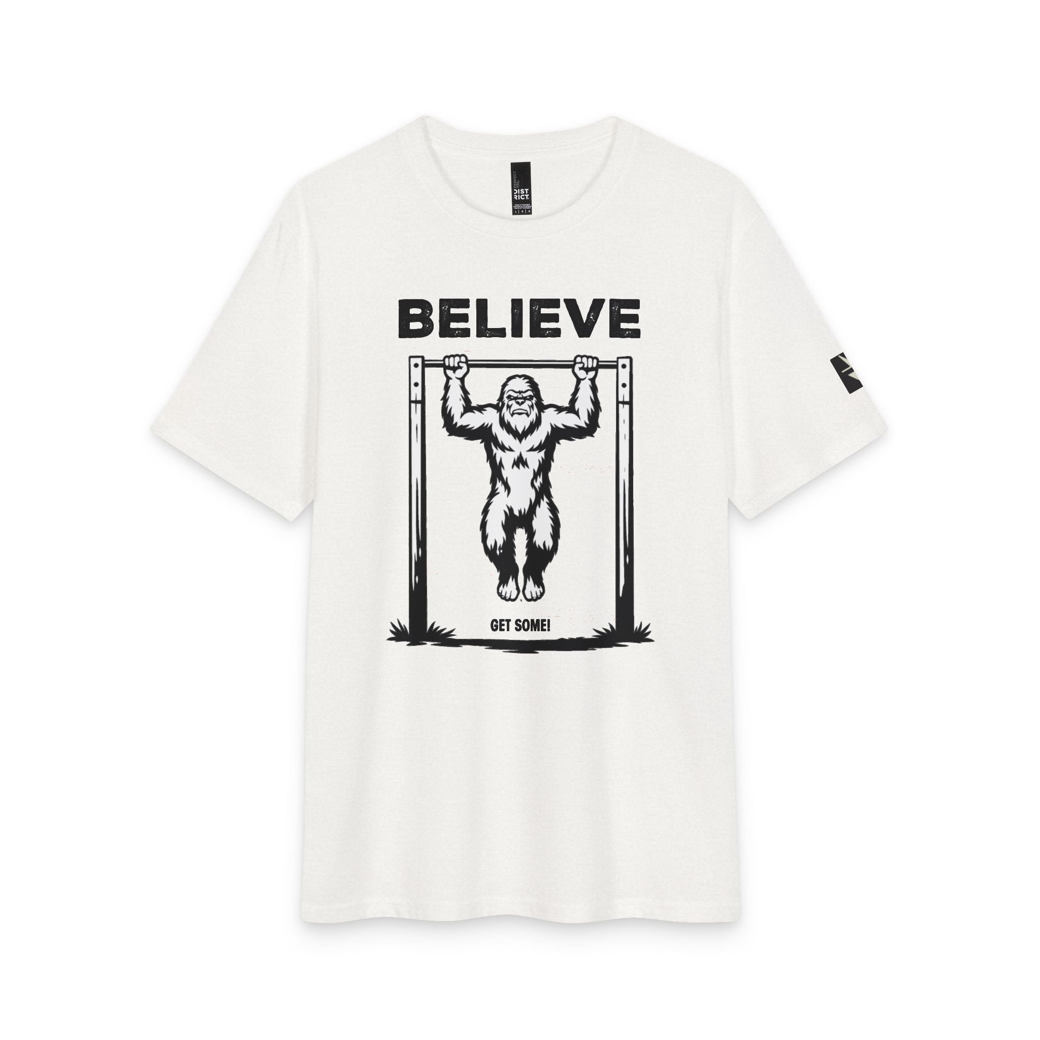 Believe in Bigfoot - Doing Pull-Ups - T-Shirt
