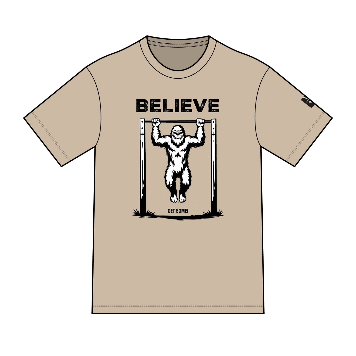 Believe in Bigfoot - Doing Pull-Ups | T-Shirt