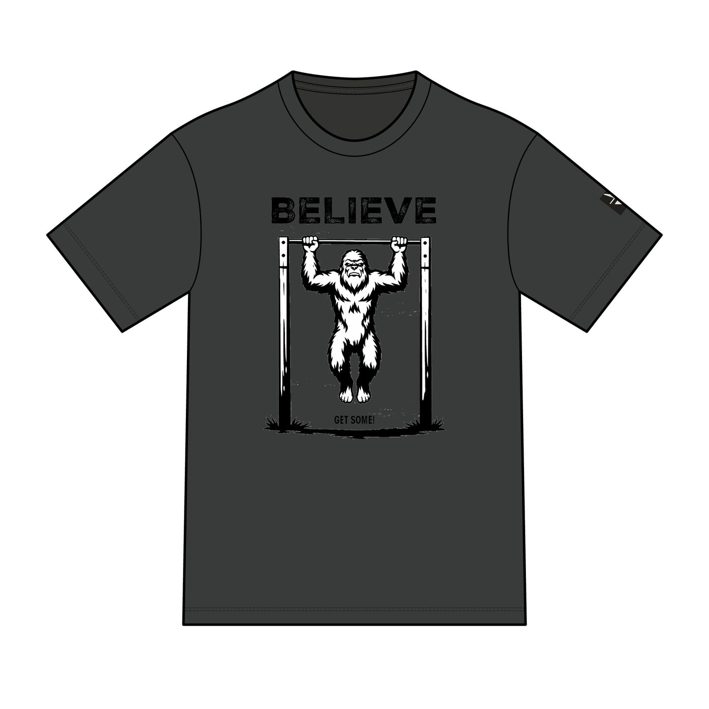 Believe in Bigfoot - Doing Pull-Ups | T-Shirt