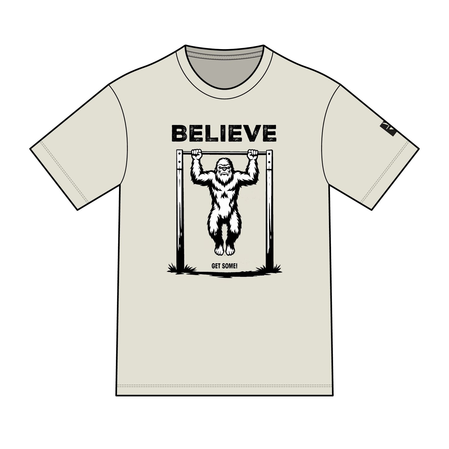 Believe in Bigfoot - Doing Pull-Ups | T-Shirt