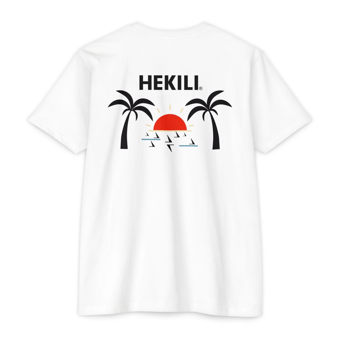 Hekili Hawaiian Beach T-Shirt | Unisex Tee, Cotton Poly Blend Top