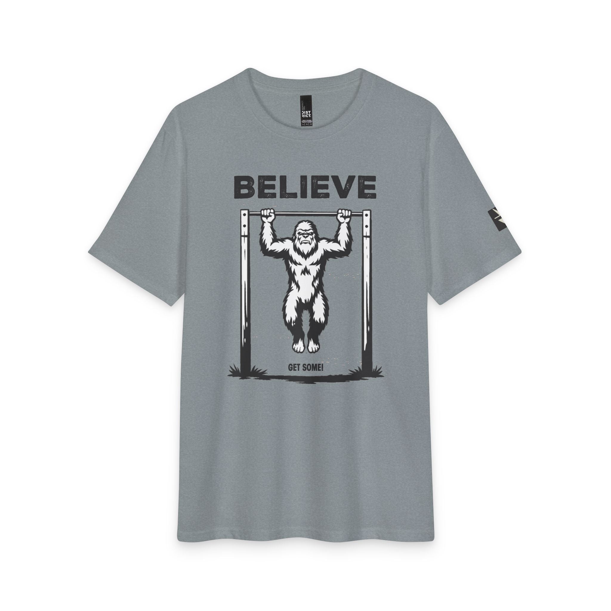 Believe in Bigfoot - Doing Pull-Ups - T-Shirt