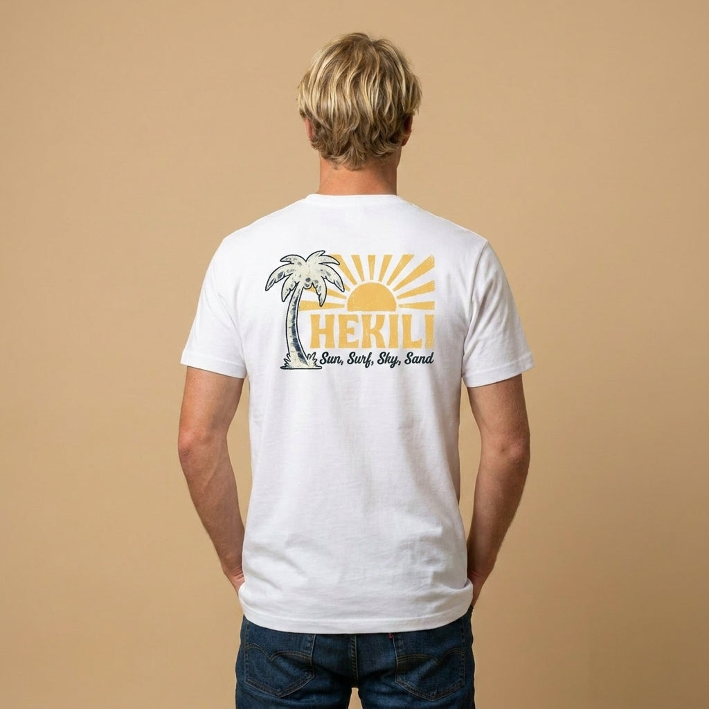 Hekili Lightning Bolt Tee — Sea, Sun, Sky & Sand Graphic T-Shirt