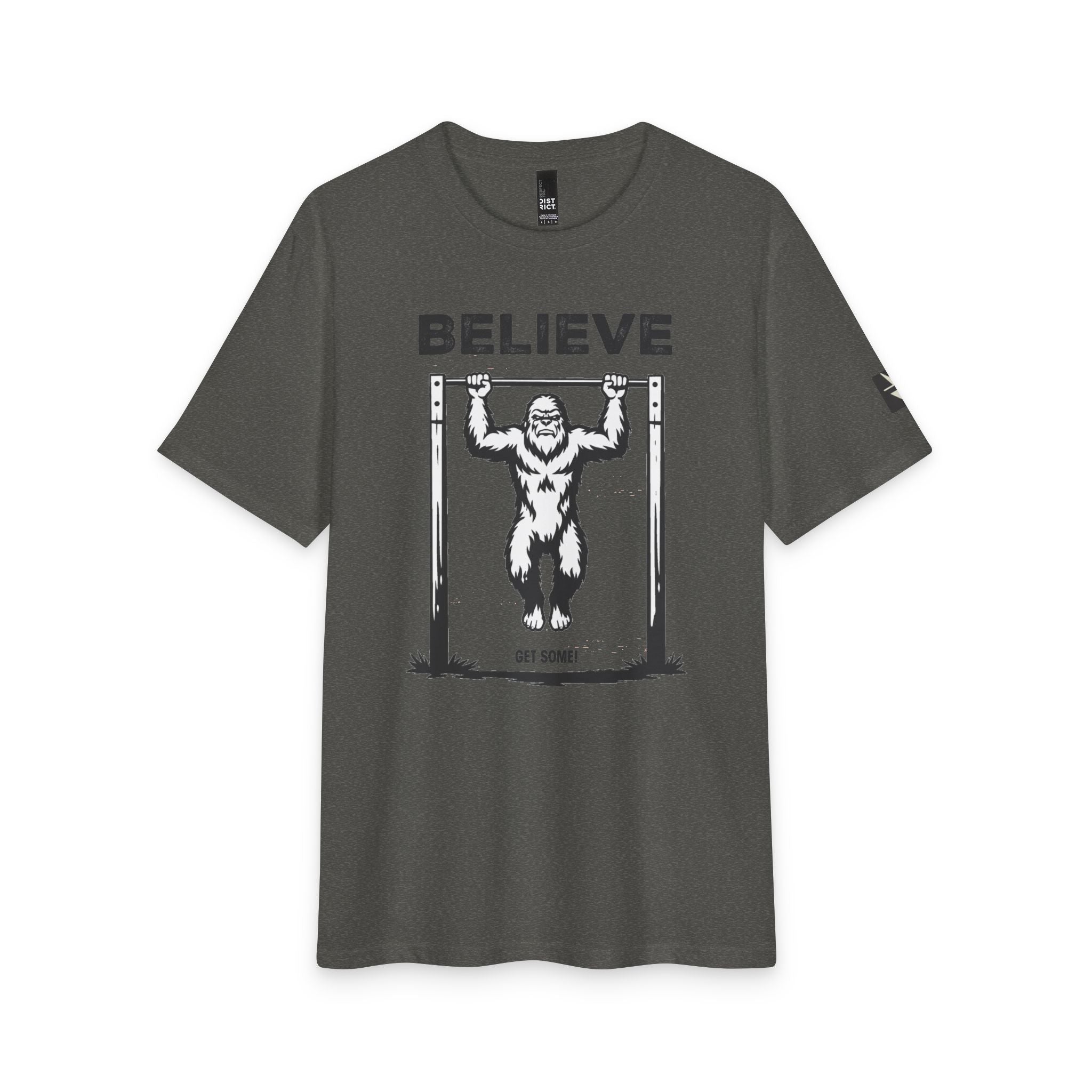 Believe in Bigfoot - Doing Pull-Ups - T-Shirt