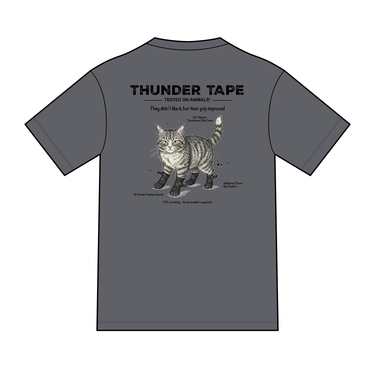 Graphic Tee — Thunderous Cat | Animal Testing | Funny Cat T-Shirt
