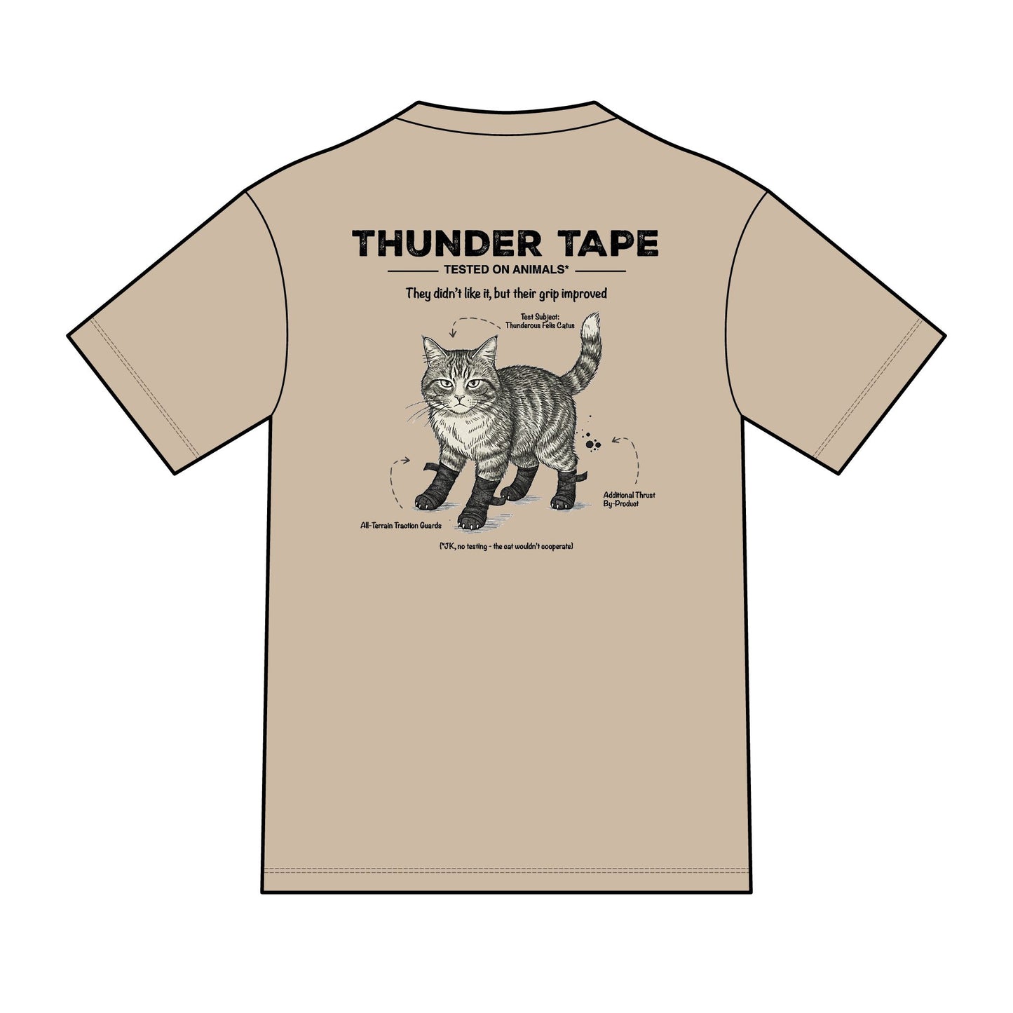 Graphic Tee — Thunderous Cat | Animal Testing | Funny Cat T-Shirt