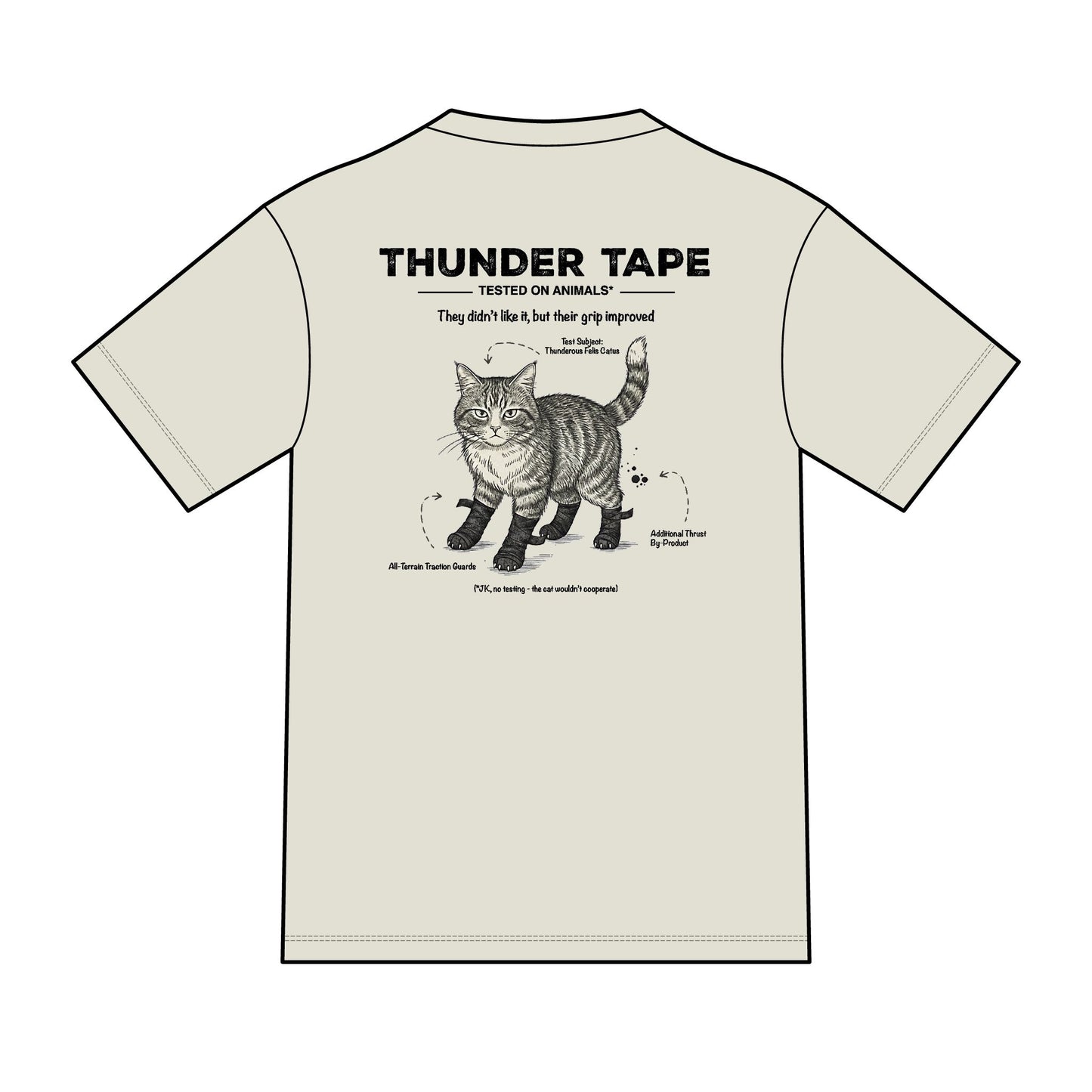 Graphic Tee — Thunderous Cat | Animal Testing | Funny Cat T-Shirt