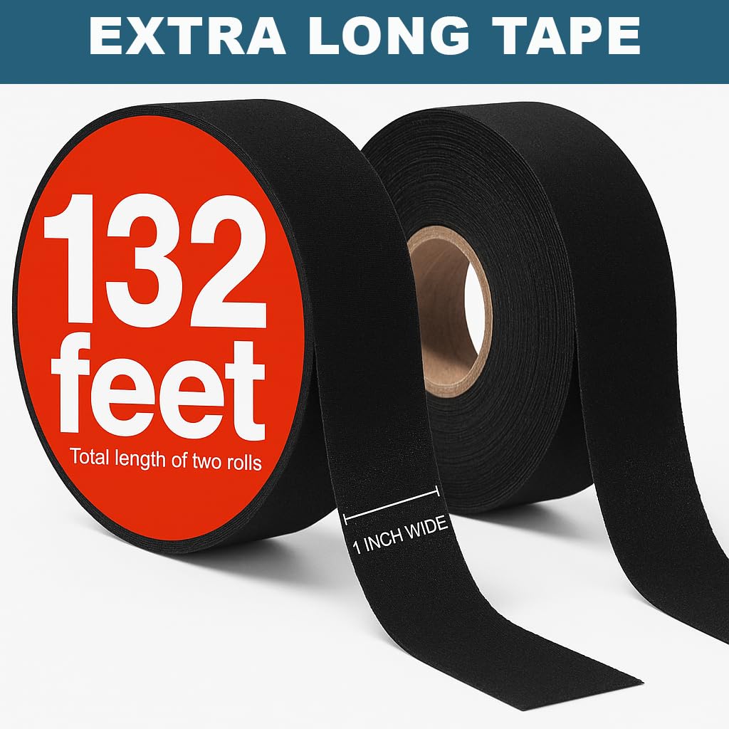 2 Pk Grip Tape, Black- Multipurpose Cloth Grip Tape