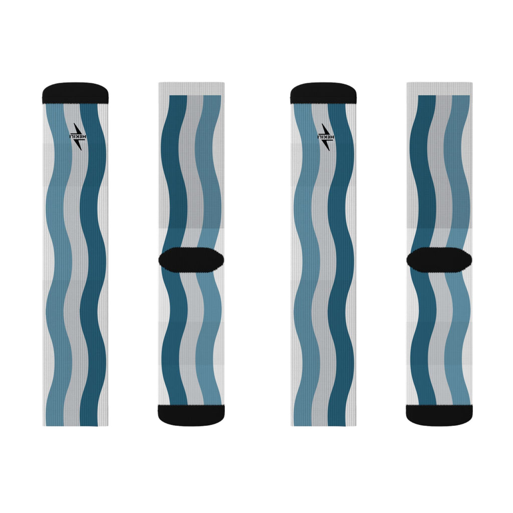 Hekili Thunder Wave Socks | Comfortable Crew Length