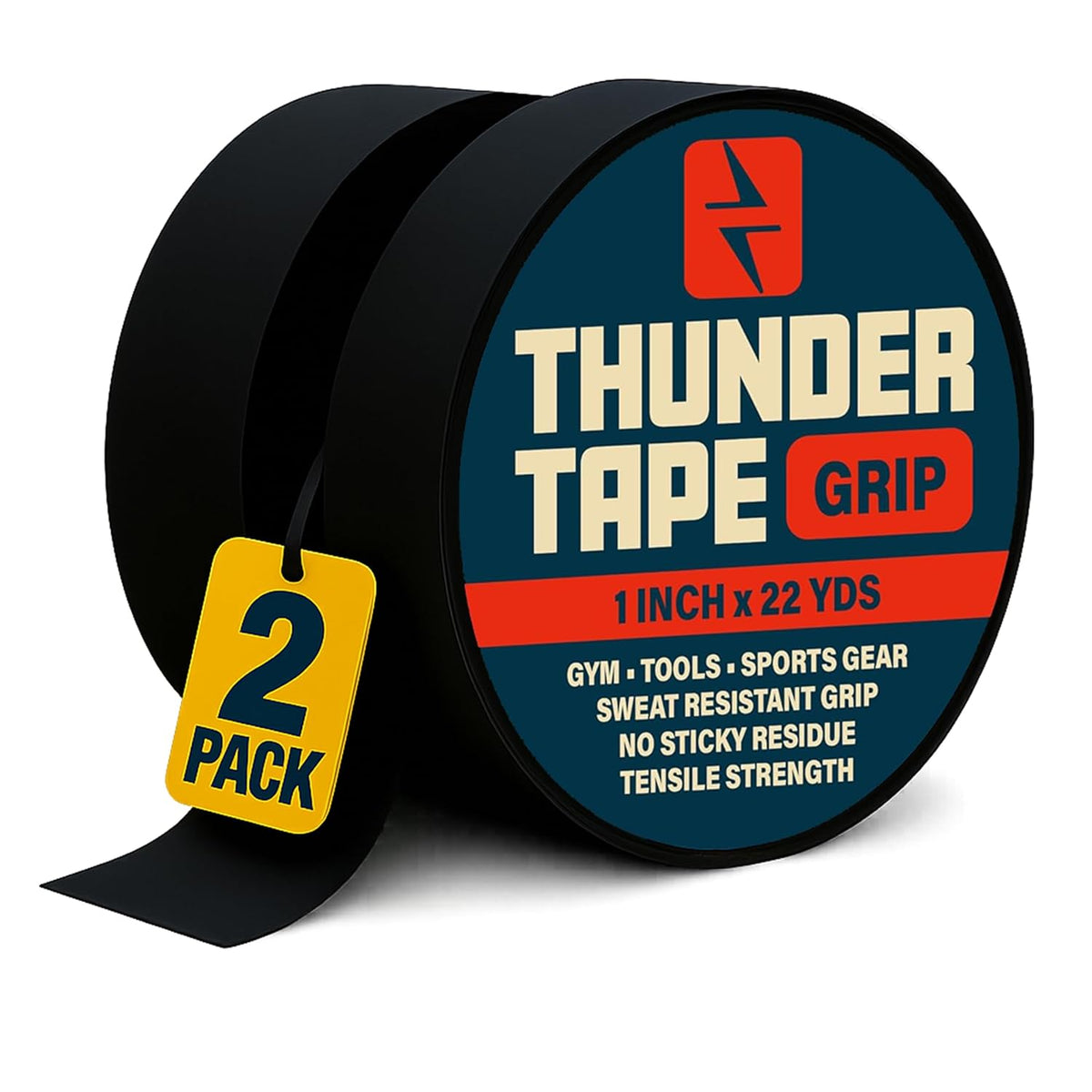 2 Pk Grip Tape, Black- Multipurpose Cloth Grip Tape