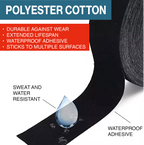 2 Pk Grip Tape, Black- Multipurpose Cloth Grip Tape